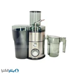 آبمیوه‌گیری قدرتمند سیلور پوینت مدل JR2000 با دهانه بزرگ و بدنه استیل